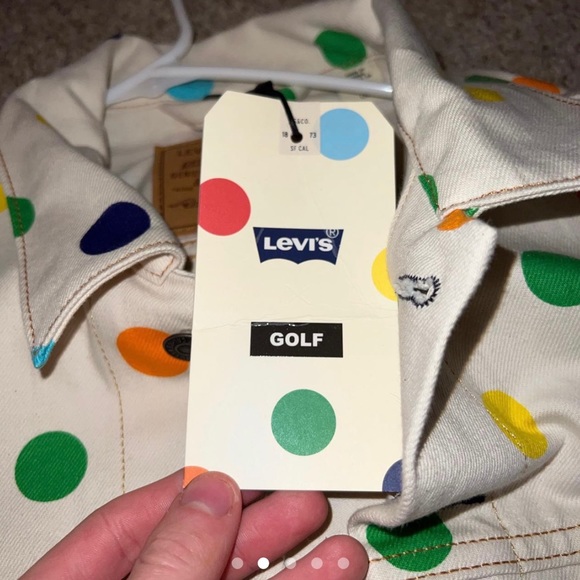 Golf Le Fleur X Levi’s Polka Dot Denim Jacket - Picture 2 of 3